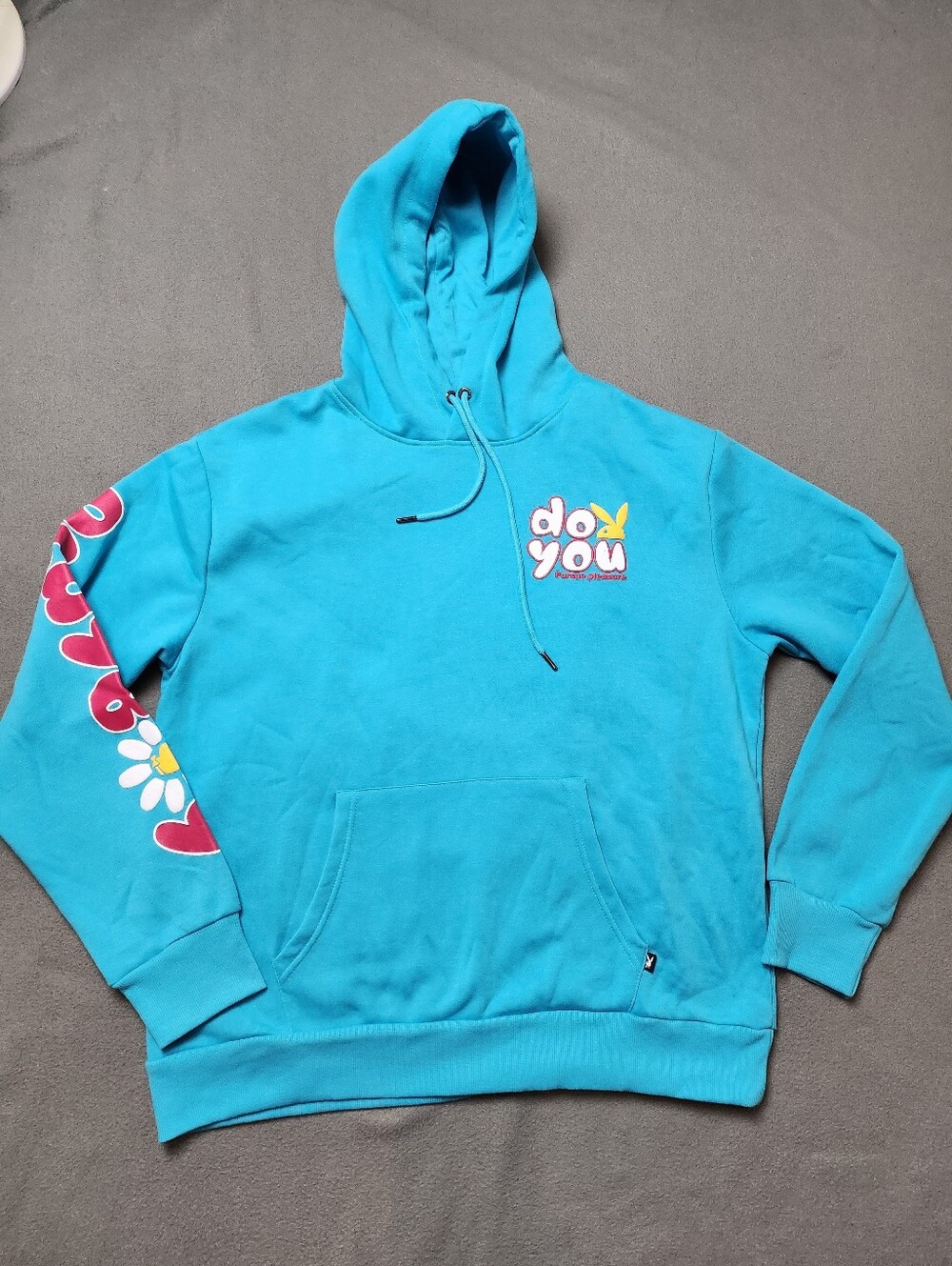 Playboy Turquoise Daisy Hoodie Large - Do You